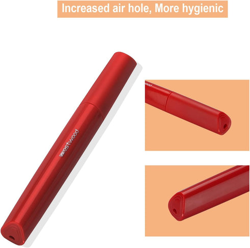 Portable Travel Toothbrush Case, Plastic Container Toothbrush Holder Brushes Box Breathable Design with Air Hole More Hygienic Toothbrush Tube for...