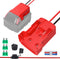 Power Wheels Adapter for Milwaukee M18 Battery Adapter, 18V Power Wheels Battery Converter Kit with Fuses Holder and Switch, Wire Terminals, 12AWG...