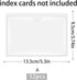 Antner 52 Pack Self-Adhesive Index Card Pockets for 3" x 5" Card, Clear Plastic Labels Holders Top Open for Loading Card Holder for Storage Bins, ...