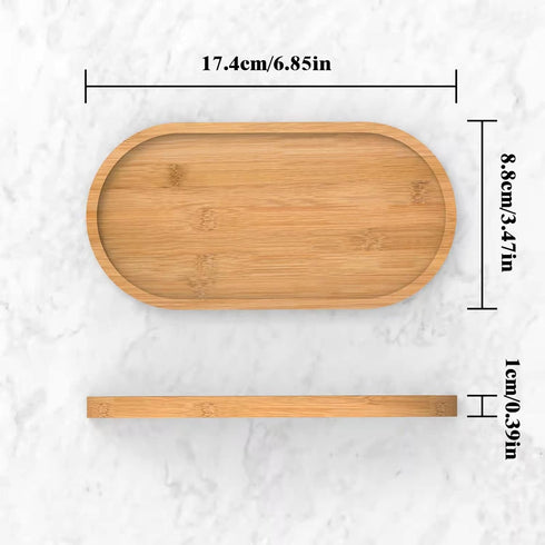 Bamboo soap Dispenser Tray, Bathroom Countertop Tray Kitchen Tray Bamboo Tray Sink Tray Dresser Jewelry Ring Dish, Comestic Holder Bathtub Organiz...