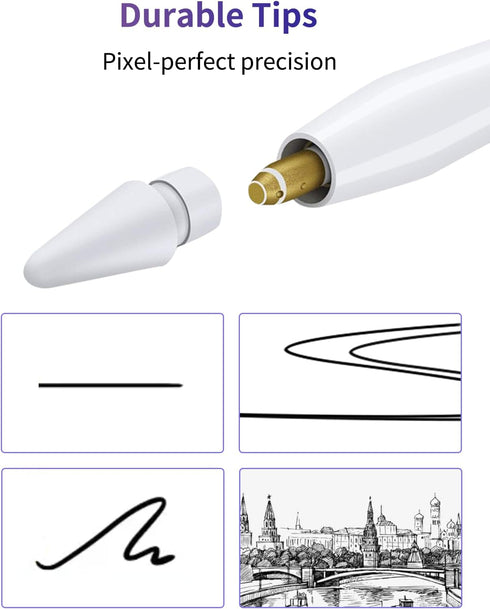 Magnetic Cap, Charging Adapter, Replacement Tip and Cap Holder- Compatible with Apple Pencil 1st Gen Pencil......