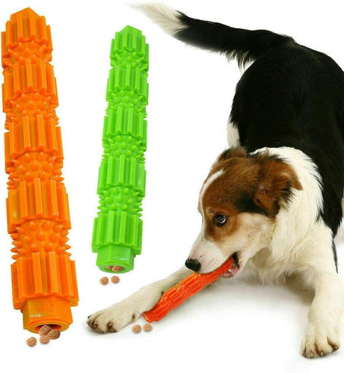 Orange Pet Dog Chew Toy,Rubber Stick Puppy Chewy Toy for Aggressive Chewer, Teeth Cleaning and Slowing Feeding Toy for Dogs Chew Toys Pet Supplies...