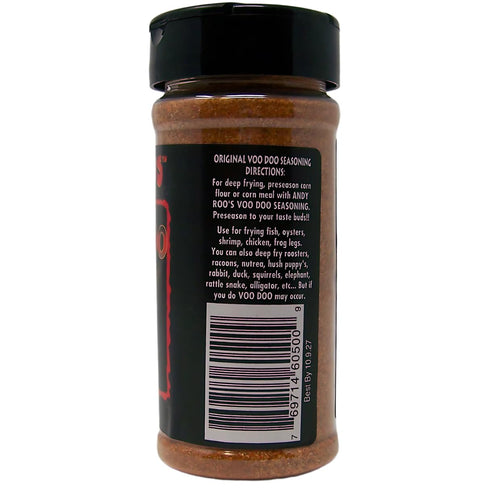 Andy Roo's Cajun VooDoo Seasoning, 6 Ounce Shaker...