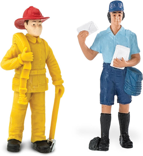 Safari Ltd. People TOOB - 7 Everyday Heroes Figurines of Construction Worker, Policeman, Mailman, Pilot, Chef, Fireman, and Veterinarian - Fun Edu...
