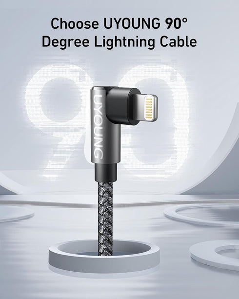 90 Degree iPhone Charging Cable 10ft iPhone Charger 2 Pack USB to Lightning Cable Extra Long Apple Charging Cord Compatible for iPhone 14/13/12/11...