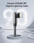 90 Degree iPhone Charging Cable 10ft iPhone Charger 2 Pack USB to Lightning Cable Extra Long Apple Charging Cord Compatible for iPhone 14/13/12/11...