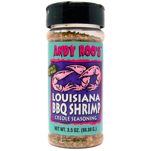 Andy Roo's No Salt No MSG Louisiana BBQ Shrimp Creole Seasoning, 3.5 Ounce Shaker...