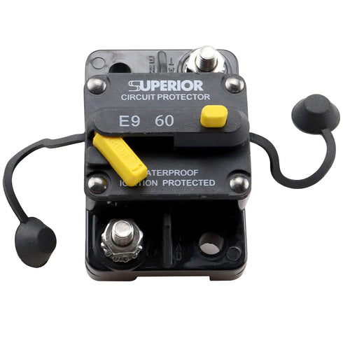 ZOOKOTO 60 Amp Circuit Breaker, Marine Trolling Motors Boat ATV Manual Power Fuse Rest, Waterproof (60A) 12V-48VDC...