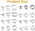 ofone Small Cookie Cutters Geometric Shapes Set, 24 Mini Fondant Cutter - Square Triangle Oval Rectangle Hexagon Octagon Circle Diamond, Tiny Stai...