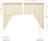 VHC Brands Tobacco Cloth Fringed Farmhouse Decor Kitchen Swag Prairie Panels Door Window Tier Set Curtains for Kitchen Bedroom Bathroom Living Roo...