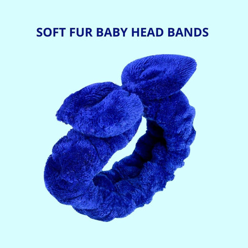 Spa Facial Makeup Headbands,Bow Headband for Washing Face Fuzzy Skincare,Fleece Cosmetic Headband For Women Girls,Microfiber Hair Band Pack of 1 B...