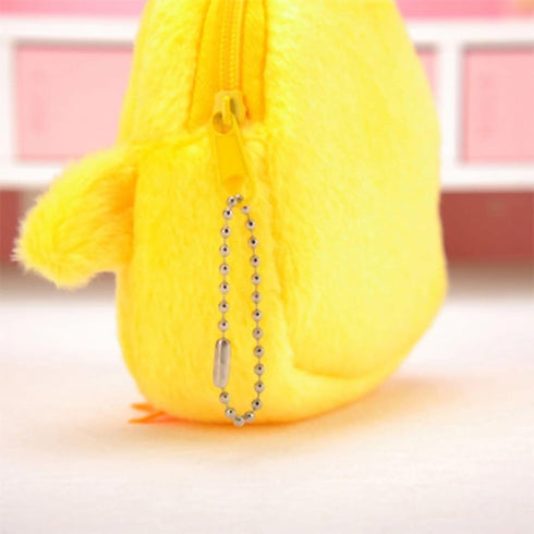 Yellow Cute Cartoon Coin Purse,Creative Chicken Pig Avocado Fruit Shape Bag for Girls Mini Zipper Purse Wallets Women's Coin Purses and Pouches Wa...