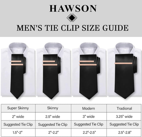 2.2 Inch Tie Clips for Men 4 PCS Tie Bars Set - Gold Silver Black Metal Tie Bar Pins for Wedding Business Christmas Meeting and Daily Life....