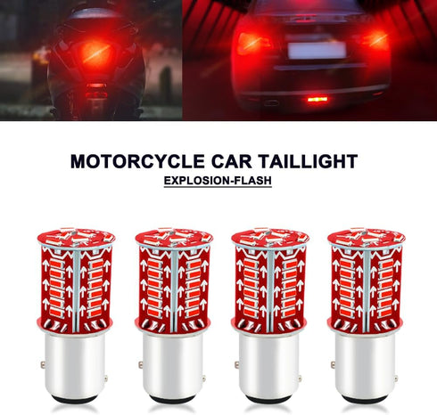 4Pcs 1157 LED Bulb, Super Bright LED Backup Reverse Lights,12V Flashing Strobe Blinking Brake Lights 1157 2057 2357 7528 BAY15D LED Bulbs with Pro...
