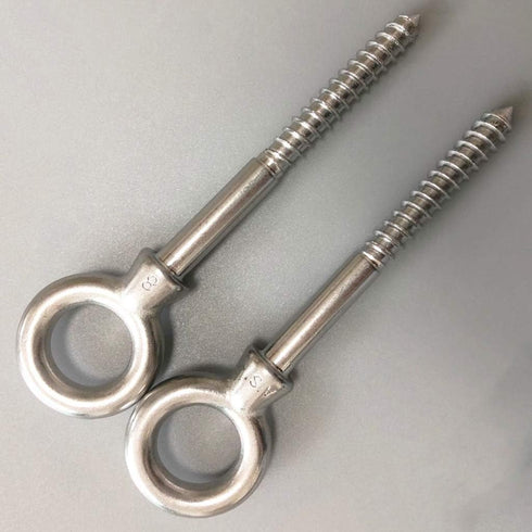 Hammock Hooks, 4Pack Heavy Duty Eye Screw in Stainless Steel Hammock Hooks 1300LB Capacity Swing Hardware for Yoga Hammock Swing Chair Indoor Outd...