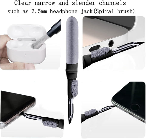 3 in 1 Electronic Cleaner kit - YIUYIUPI Airpods Cleaning kit, Easy to Carry, Earbud Cleaning Kit with Soft Brush, Cleaning Pen for Airpods Pro1 2...