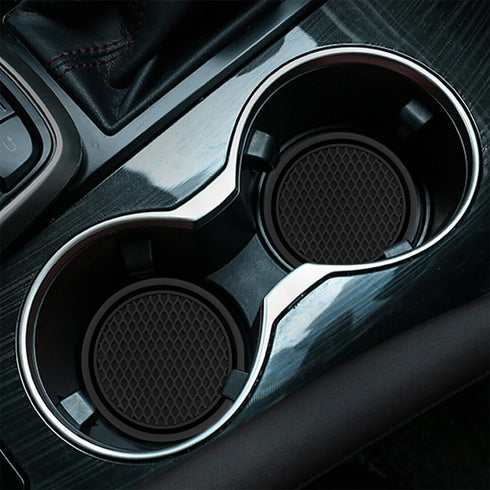 8Pcs 2 in 1 Car Rear Seat Hook and Coaster Combination,Car Coasters,Hook Bracket Stronger Load Bearing Capacity Hexagon Embossed Design Coaster No...