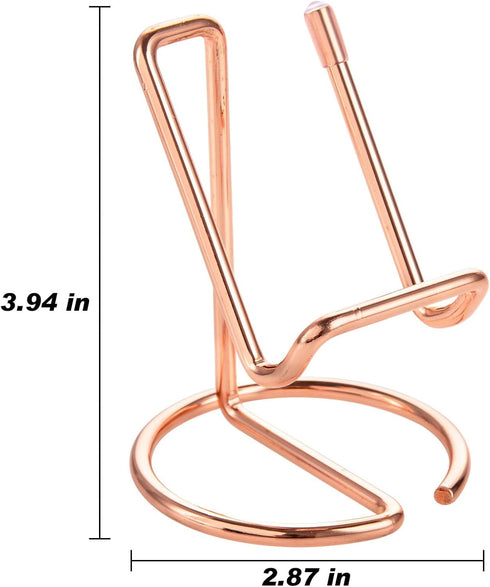 2 Pack Cell Phone Stand for Desk, Cute Metal Rose Gold Cell Phone Stand Holder Desk Accessories, Compatible with All Mobile Phones, iPhone, Switch...