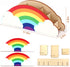 Rainbow Wooden Pen Holder,DIY Pencil Holders Desk Organizer (rainbow)...