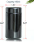 Black Glass Airtight Storage Container Jar 100ml with UV Protection for Spice Coffee...