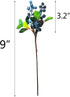 Mistari 10 Pack Artificial Flowers California Faux Blueberries Artificial Stems for Decorating Blueberry Picks Fruit Fake Silk Flowers Home Decora...