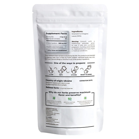 4 oz. Oregano Dried Oregano Leaves Herbal Tea (Origanum vulgare L.) - 113g Dry Oregano Leaf Herb Tea orégano...