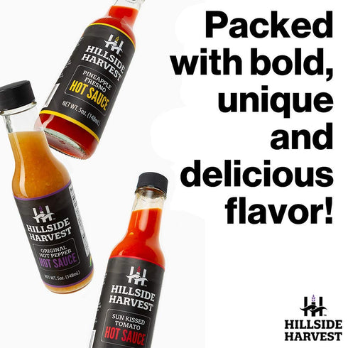 Hillside Harvest – Original Hot Pepper Hot Sauce, Gourmet, Handcrafted, Spice and Citrus, Medium to Hot Heat Level, 5 oz. Bottle (Original Hot Pep...