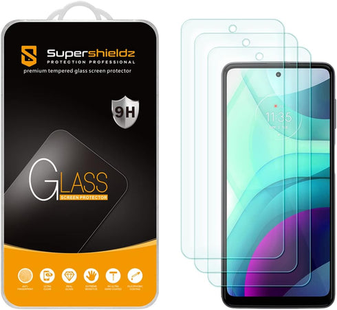 Supershieldz (3 Pack) Designed for Motorola Moto G Power (2022) Tempered Glass Screen Protector, Anti Scratch, Bubble Free...