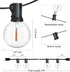 Outdoor String Lights 27FT G40 LED Globe Patio Lights with 13+1 Waterproof Edison Bulbs, Shatterproof Connectable Hanging Lights for Outside Backy...