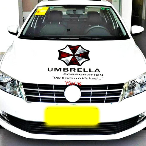 Reside nt Evi l Car Front Cover Decal Umbrella Corporation Logo Sticker Auto Body Vinyl Sticker for Vehicles(Style K - Black fonts-1pcs-19.7in)...
