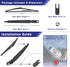 Rear Windshield Wiper Arm Blade Assembly Kit Compatible with 2014-2020 Nissan Rogue, 2017-2020 Nissan Rogue Sport, 2013-2020 Nissan Pathfinder Rea...