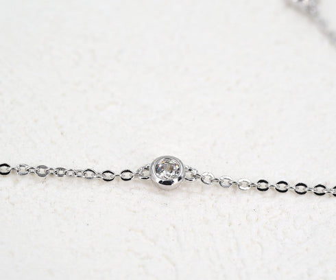 Sterling Silver Waterdrop Pear Shape Pendant Droplet Necklace...