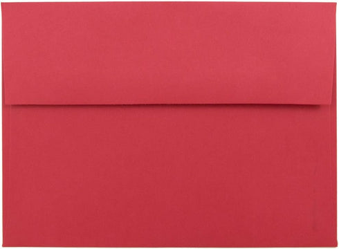 JAM PAPER A7 Colored Invitation Envelopes - 5 1/4 x 7 1/4 - Red Recycled - 50/Pack...
