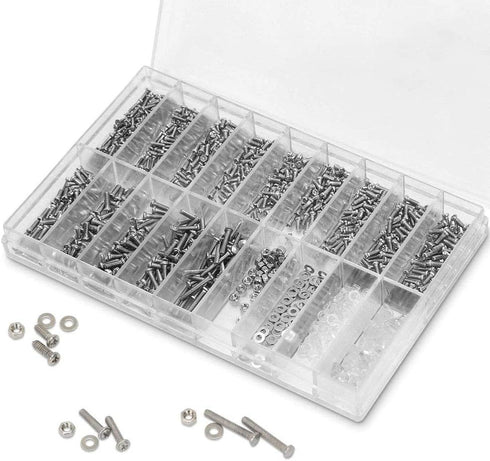 Eyeglasses Repair Kit, HKIDEE Sunglasses Repair Kit with 1000PCS Eyeglass Screws and 6 Pcs Screwdrivers Tweezer for Glasses, Sunglass, Watch Clock...