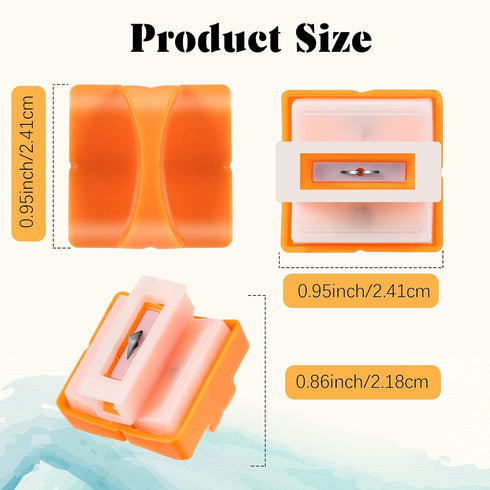 6 Pieces Paper Cutter Replacement Blades Paper Trimmer Blades Refill Craft Paper Cutting Replacement Blades for A4 Paper Cutter (Orange)...