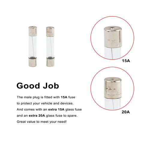 Heavy Duty Male Plug Cigarette Lighter Adapter 3.3FT Power Charger Cord with LED Light 16 AWG Cable for Car Inverter Air Pump and DIY...