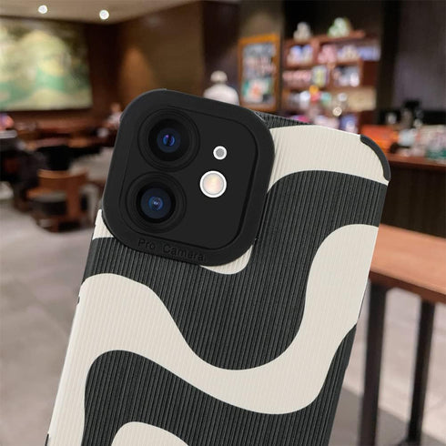 MZELQ for iPhone 11 Case, Cute Pattern Wave iPhone 11 Case, Screen Protector Camera Protection Lens Shockproof Phone Case for Girls Women......