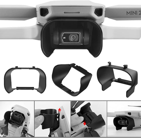 Mini Gimbal Camera Lens Protector Tempered Glass Films (2 Sets) + Gimbal Lens Guard Protector Cover + Lens Hood Sunshade Protective Cap Accessorie...