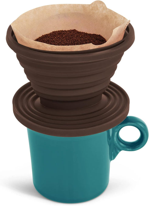 Fino Collapsible Reusable Coffee Brewing Cone, Silicone, Number 2-Size, Brews 2 to 6-Servings...