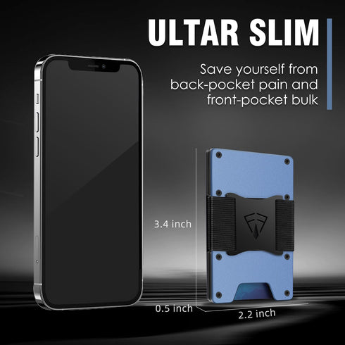 Wallet with Cash Strap - Slim Minimalist Wallet for Men - Up to 15 Credit Card Holder - Mens Slim Wallet with RFID Blocking - Ideal Gifts for Men ...