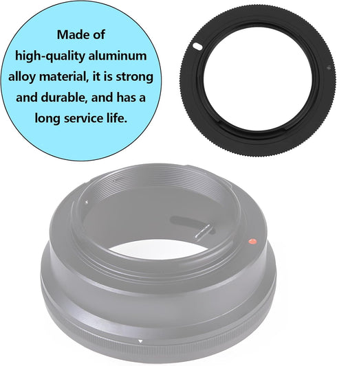 2Pcs Aluminum Alloy Lens Mount Adapter Lens Adapter Ring for M42 Mount Lens Camera Mount Adapter Converter Compatible with Sony NEX Mount Camera L...