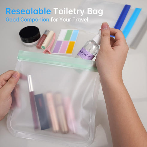 RealPlus 3pack TSA Approved Toiletry Bag, Quart Size Clear Travel Toiletry Bag, Triple-sealed Seam Leakproof Clear Cosmetic Bag for Liquids & Make...
