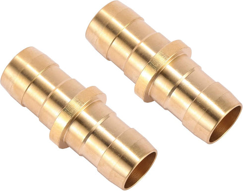Brass Garden Hose Repair Connector with Clamps, Fit for 3/4" or 5/8" Garden Hose Fitting, 2 Set...