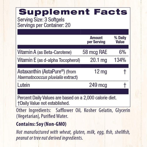 Healthy Origins Astaxanthin (AstaPure) 4 mg, 60 Softgels...