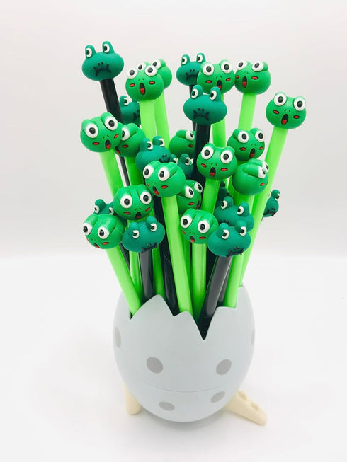 40 Pcs Cute Frog Pens Gel Ink Pens Fun Kawaii Pens Animals Writing Pens 0.5 mm Black Ink Cool Pens Novelty Fun Pens for Kids School Office Home Su...
