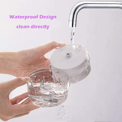 Electric Mini Food Chopper, Rechargable Small Food Processor for Garlic, Puree, Onion, Herb, Veggie, Ginger, Fruit Blender (250ml+100ml 2 cups, Gr...