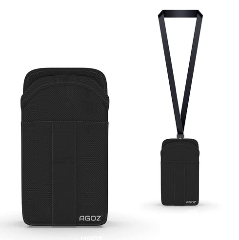 AGOZ Around The Neck Hanging Open Top Case w/Detachable Safety Lanyard Sling Compatible with Freestyle Libre 3 Reader,Freestyle Libre 2, Dexcom G6...