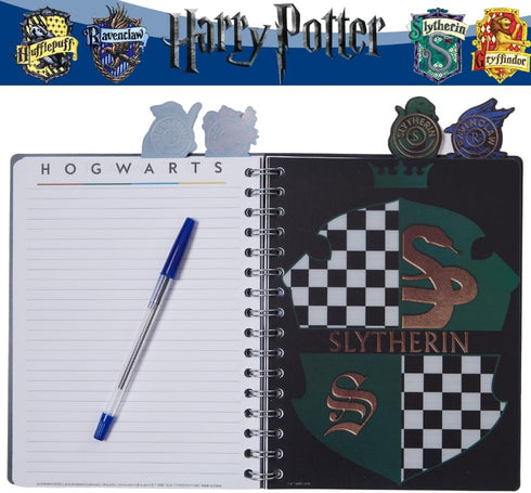 Innovative Designs Harry Potter Hogwarts Tab Journal Notebook, Spiral Bound, 96 Lined Pages, 8 x 7 inches, Black...