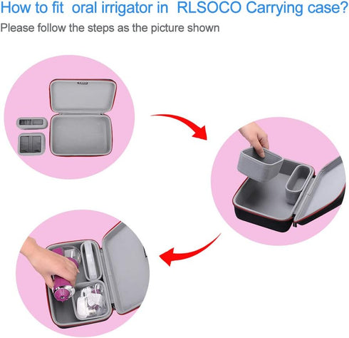 RLSOCO Hard Case for Waterpik Cordless Water Flosser Rechargeable Portable Oral irrigator Wp-560? WP-562?WP-563?Wp-565?WP-567?WP-569...