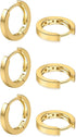 micuco 3 Pairs Small Hoop Earrings Set for Women, 14K Gold Plated Huggie Hoop Earrings for Men, Tiny Cartilage Hypoallergenic Earring Set...